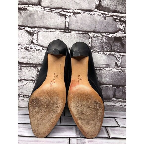 Bill Valentine VTG Burgundy Leather Slip On Classic Heels Women Sz 7M US/37.5EU - Picture 14 of 16